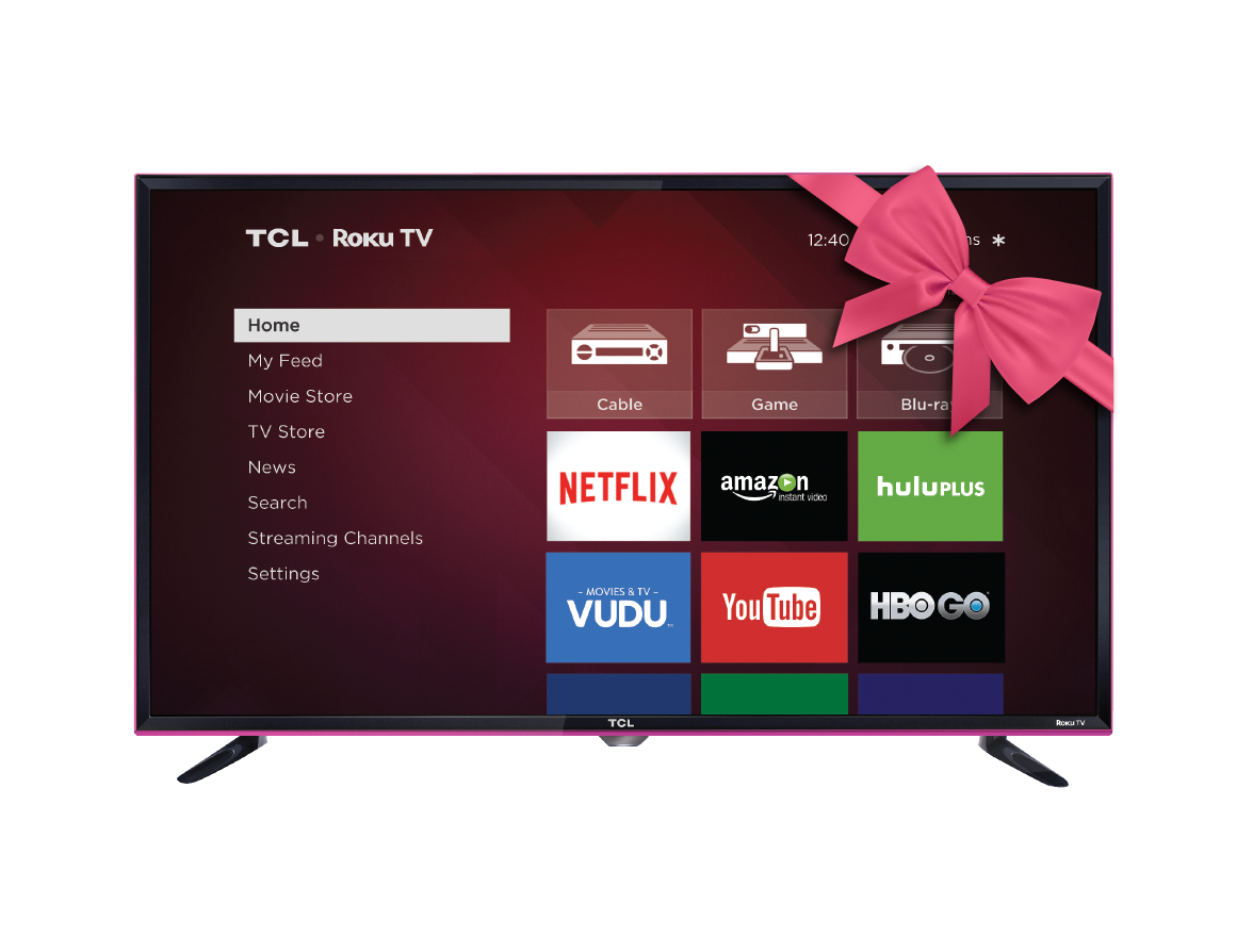 TCL roku pink tv television