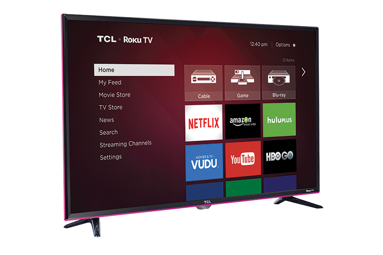 pink roku tv angle